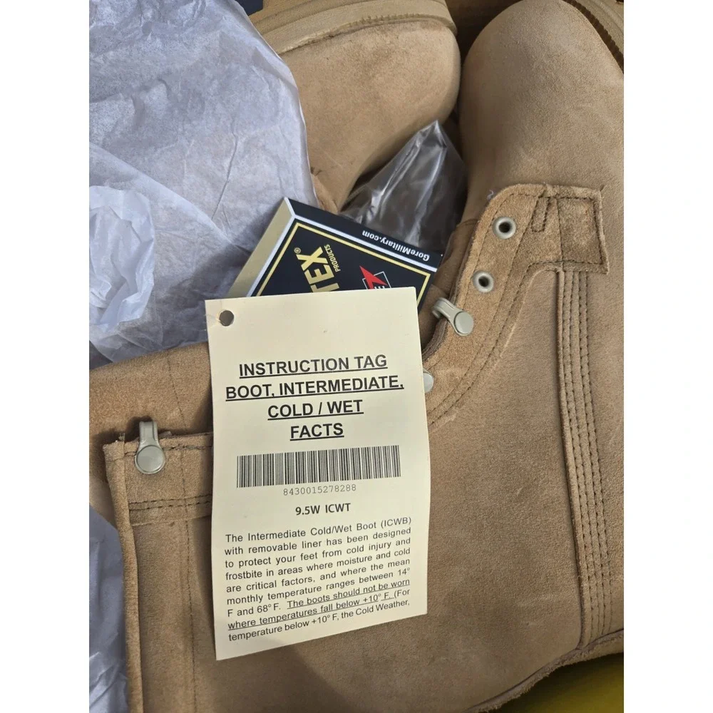 Belleville ICWT 9.5W Gore-Tex Military Combat Boots Cold Wet Tan USA New